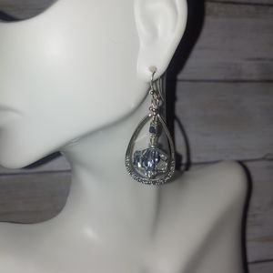Silver drop earrings
